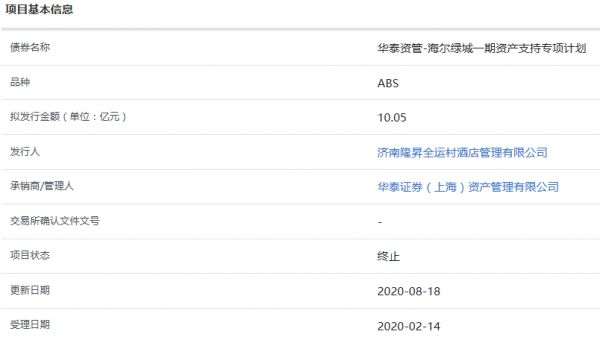 海尔绿城一期10.05亿元ABS终止发行-中国网地产