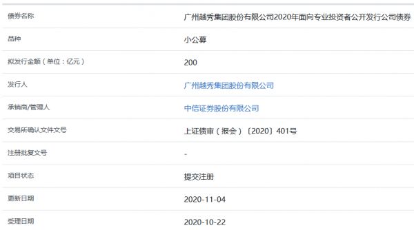 越秀集團(tuán)200億元小公募公司債券在上交所提交注冊(cè)-中國(guó)網(wǎng)地產(chǎn)