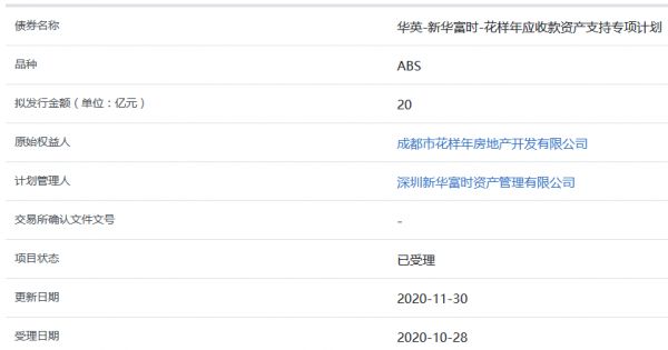 花样年20亿元应收款ABS获上交所受理-中国网地产