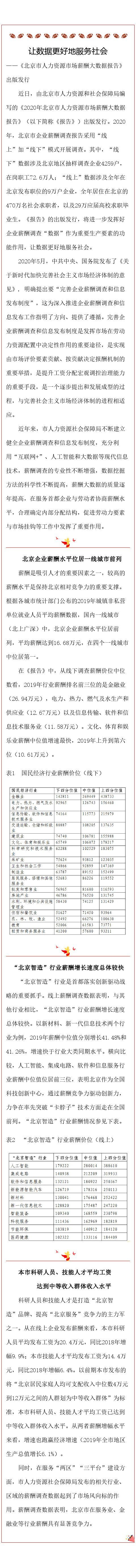 北京企业薪酬水平居一线城市首位 平均薪酬达16.68万元