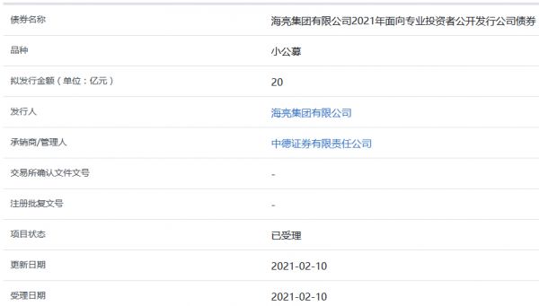 海亮集团20亿元公司债券获上交所受理-中国网地产