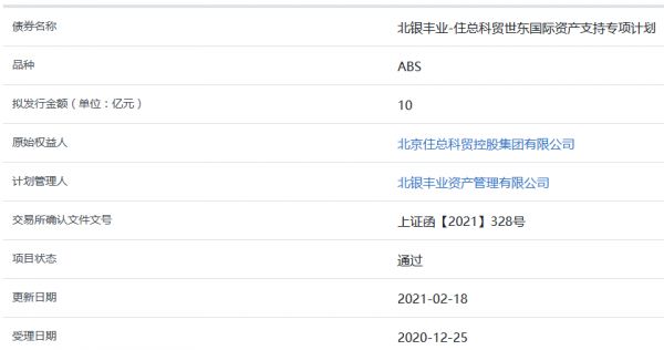 住总科贸世东国际10亿元ABS获上交所通过-中国网地产