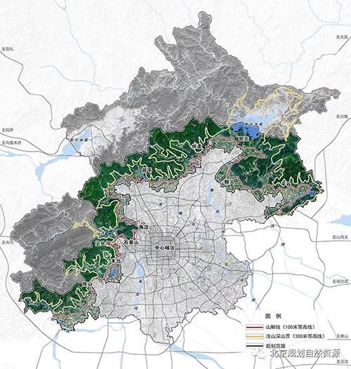 浅山区规划范围示意图 图片来源：北京市规划和自然委员会官方微信公众号