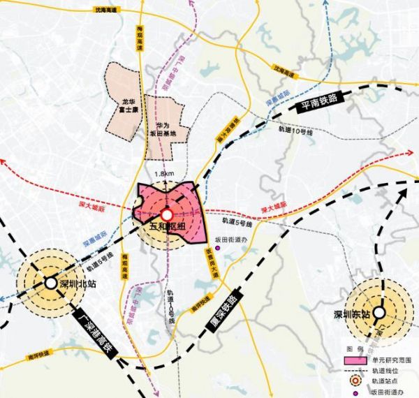 五和枢纽城市更新重点项目区位图