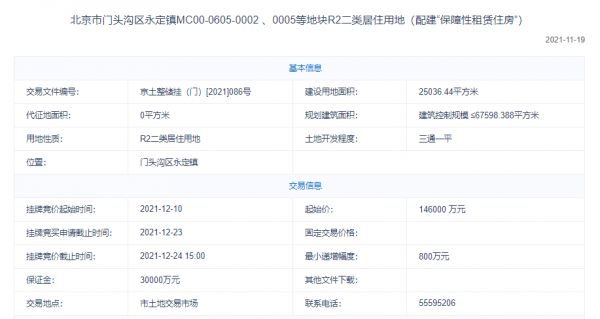 14.84亿+6800㎡保障住房！金地夺得门头沟永定镇 0002、0005 等地块