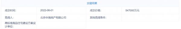 54.7亿！中海竞得北京顺义新城地块