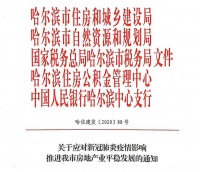 哈尔滨出台十三条政策稳定楼市 鼓励房企线上售房