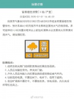 刚刚,雷暴橙色预警!