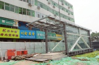 太原地铁二号线地面出入口长啥样 基本造型为"太"字