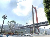 红岩村嘉陵江大桥&ldquo;红&rdquo;起来了