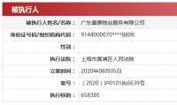 广东康景物业被列为被执行人 执行标的658385元