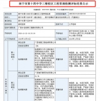 南宁市十四中三塘校区工程常规检测评标结果公示!2022年建成