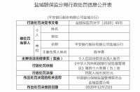 平安银行盐城分行被罚30万