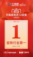 大角鹿再创佳绩，稳坐 “双12” 瓷砖销量第一宝座！