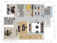 128㎡清新雅致的北欧风格四居室