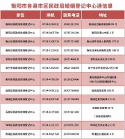 温暖!衡阳特定节假日可办婚姻登记