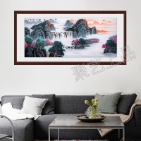 客厅装饰画挂什么好 手绘山水画挂家 更显高级