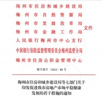 广东梅州：二套房公积金贷款首付比例降至二成