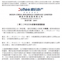 德信地产前5月销售额150.3亿元 单月销售额26.4亿元