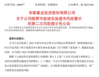 宋都股份：公司股票可能被实施退市风险警示